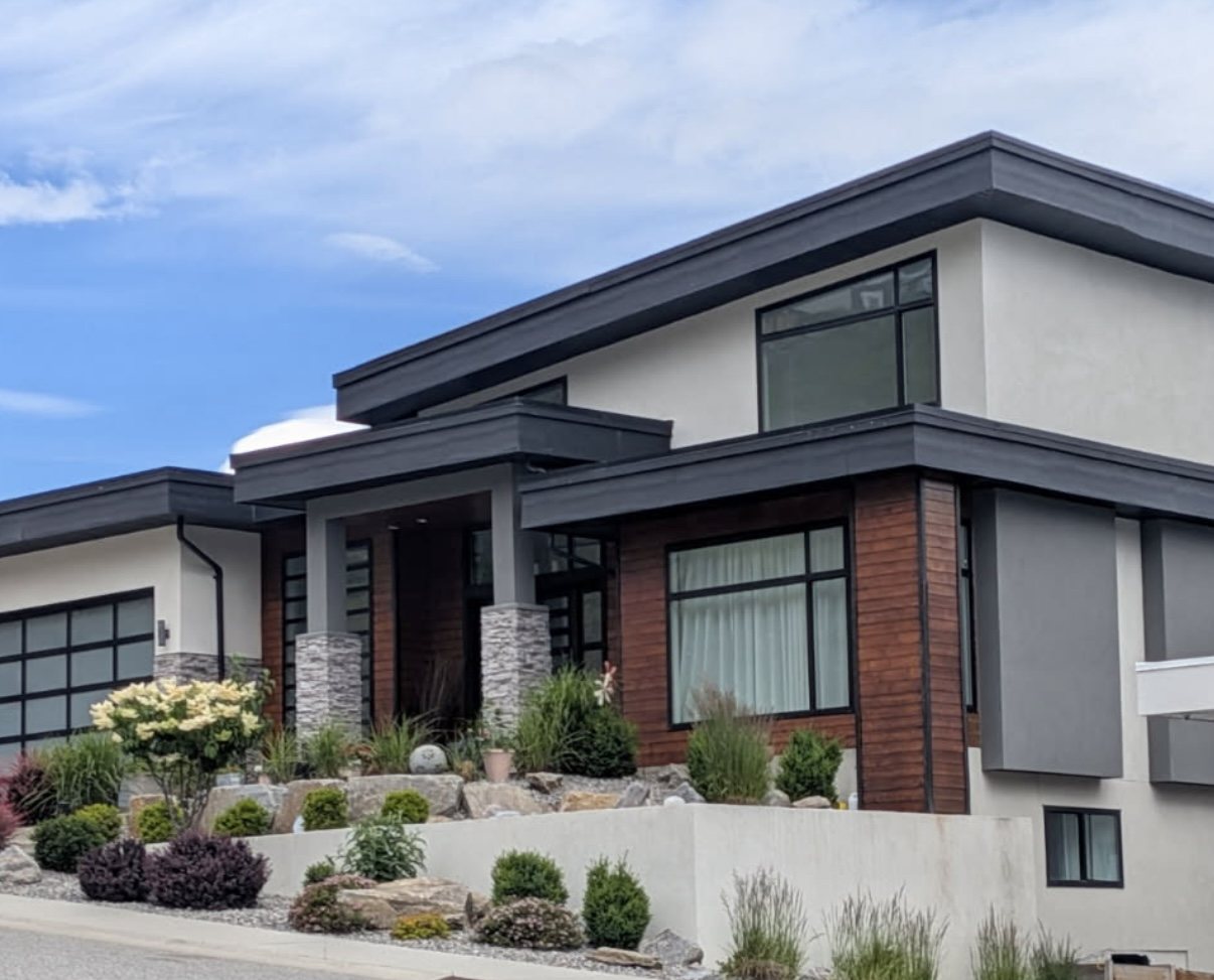Modern Okanagan home exterior painted by Companion Painting